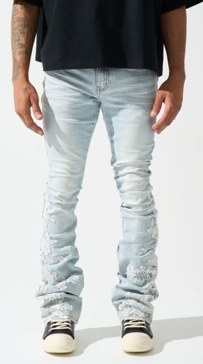 “Garden” Serenede Stacked Jeans
