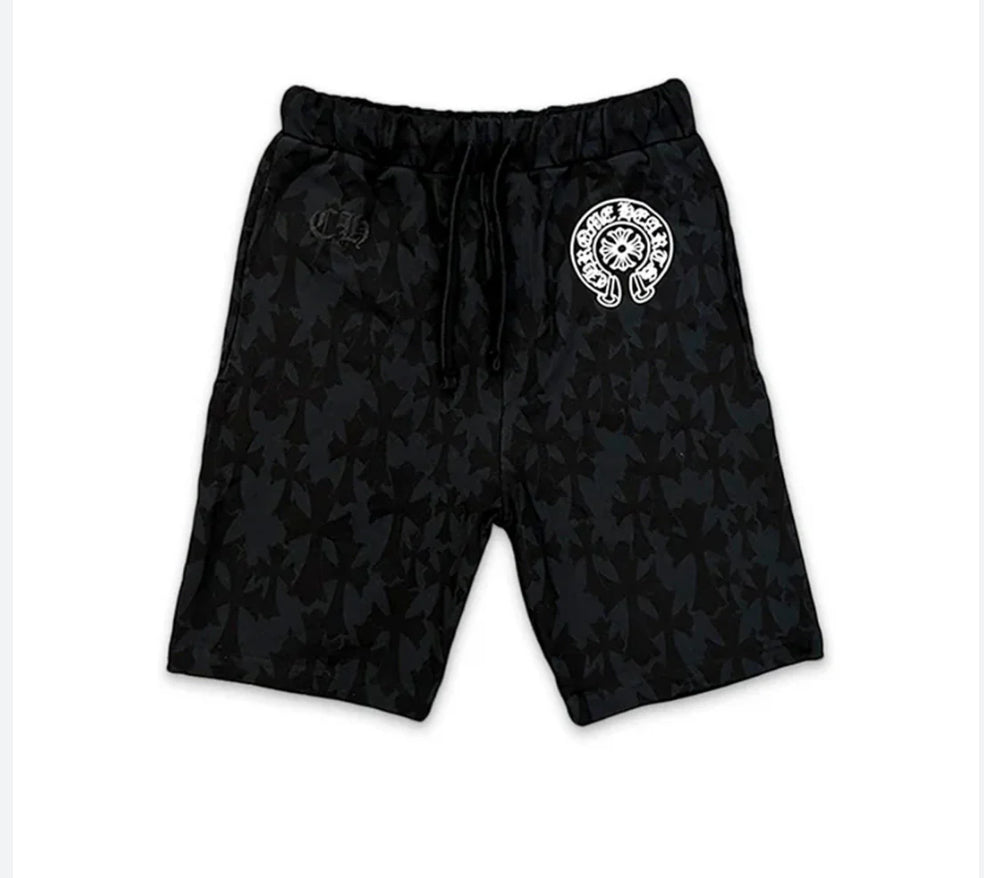 Chrome Heart Sweat Shorts Monochrome Black