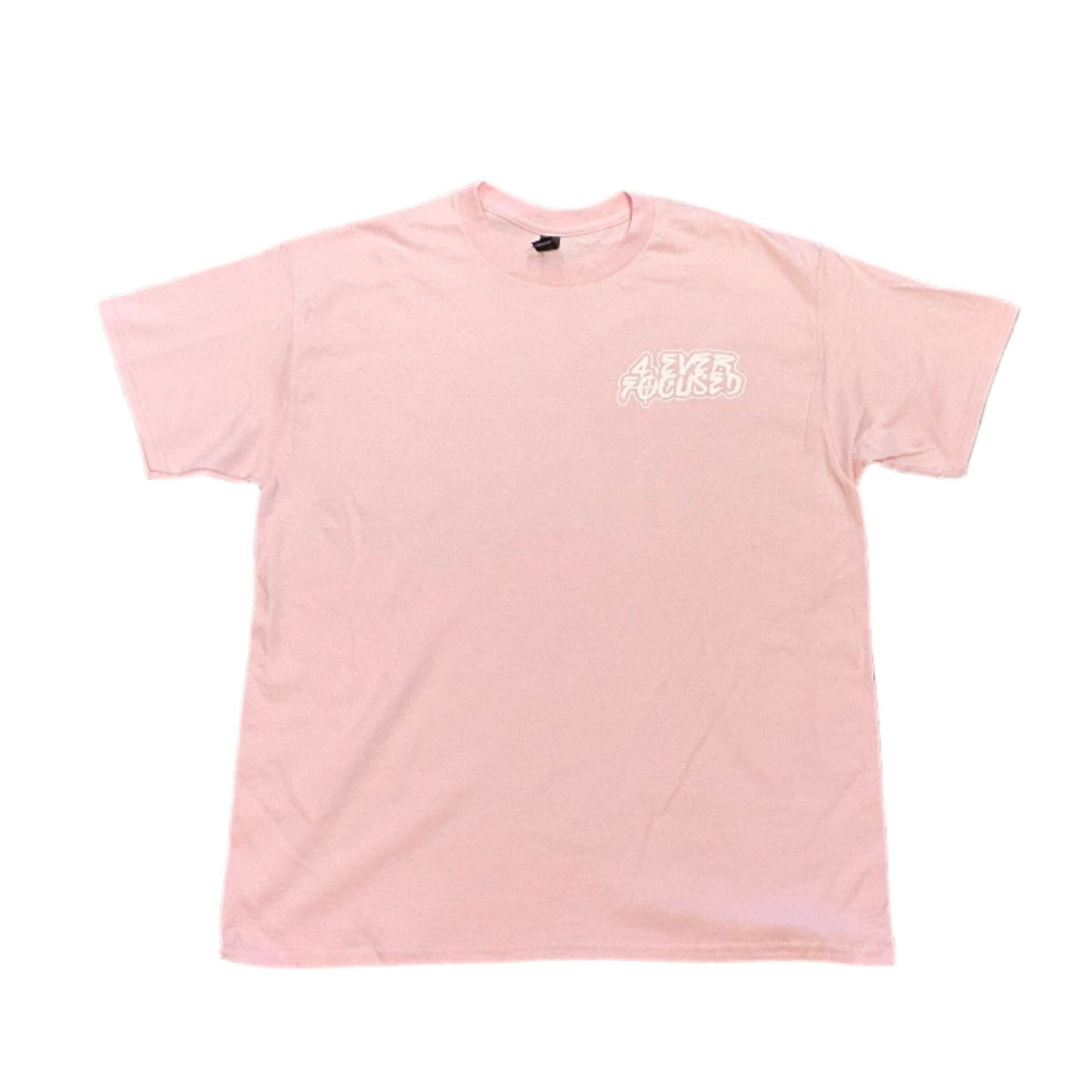 4EF Classic Logo Tee Pink White