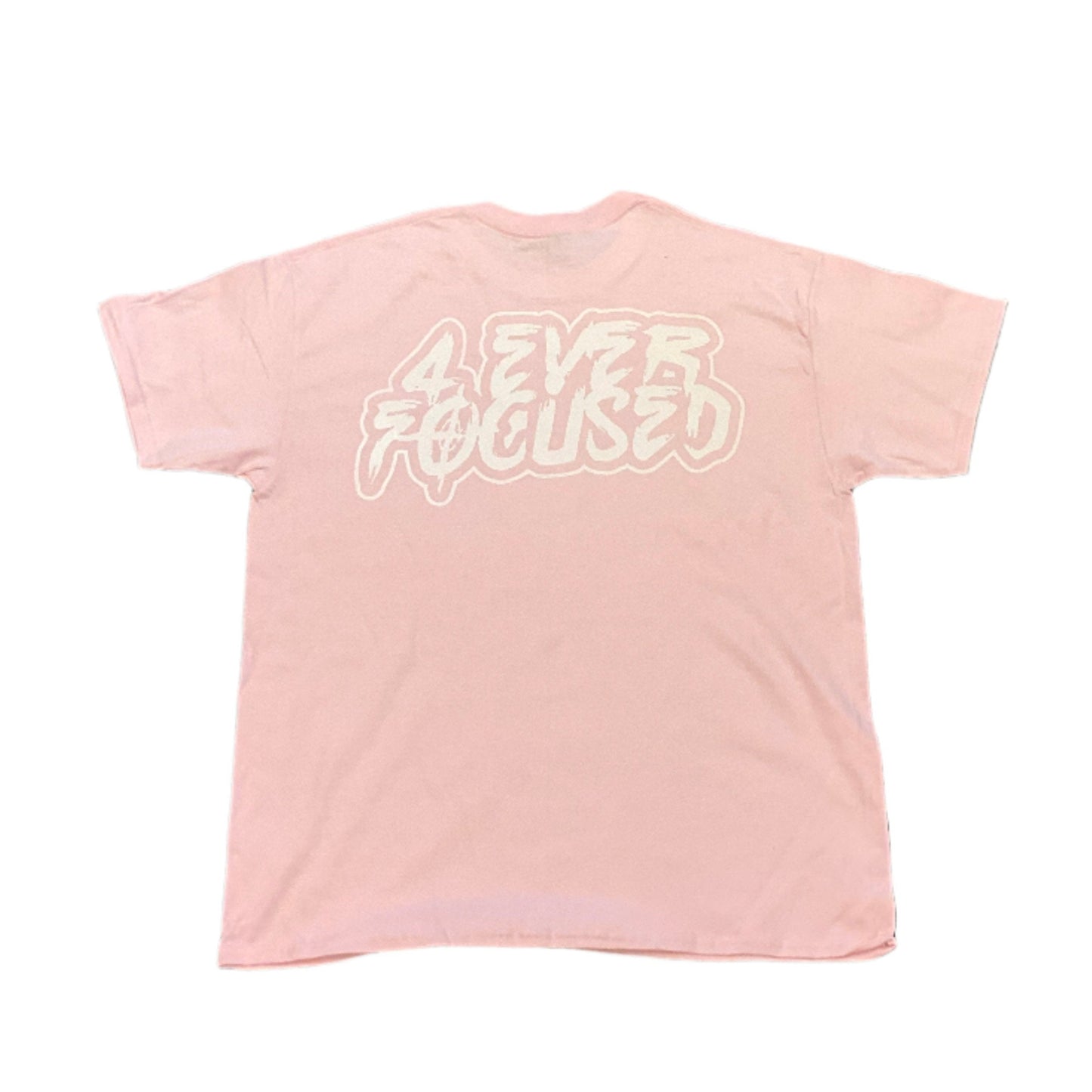 4EF Classic Logo Tee Pink White