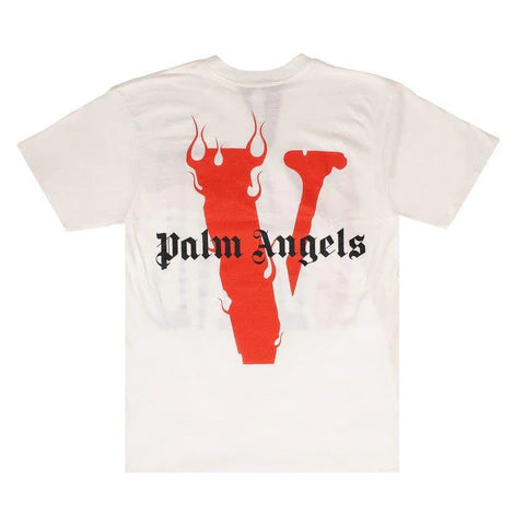 Vlone x Palm Angels Logo T-Shirt White Red