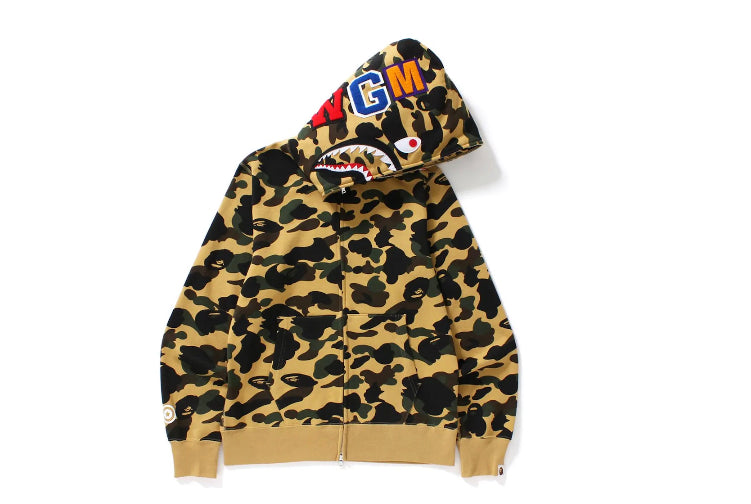 Bape 1st Camo Shark Full Zip Beige Green