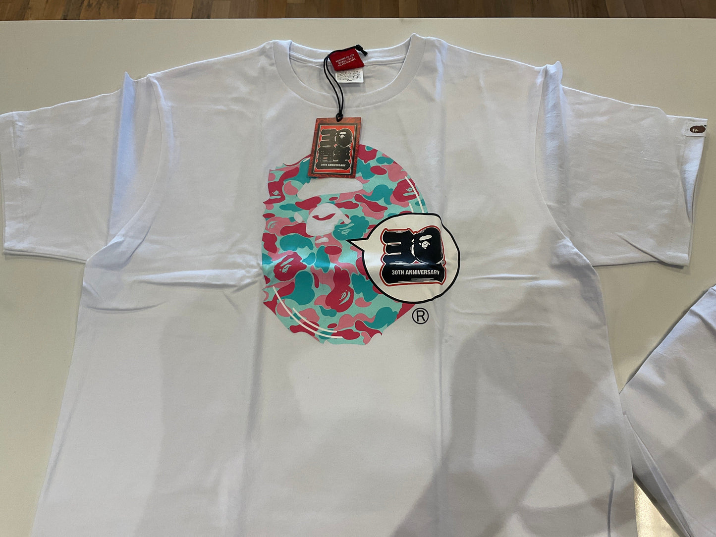 Bape Tee 30th anniversary Pink/Teal