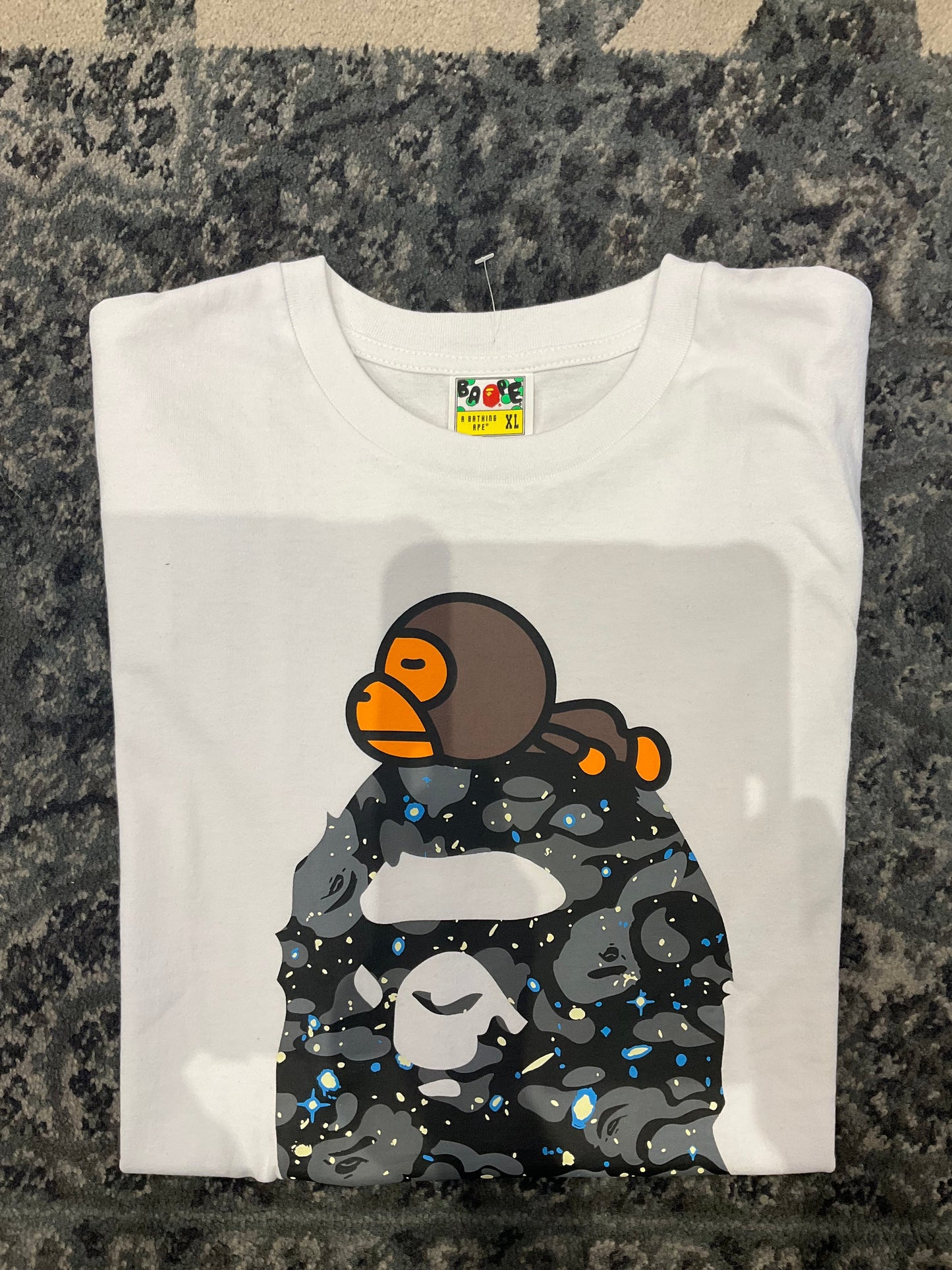Bape Baby Milo Galaxy Tee White