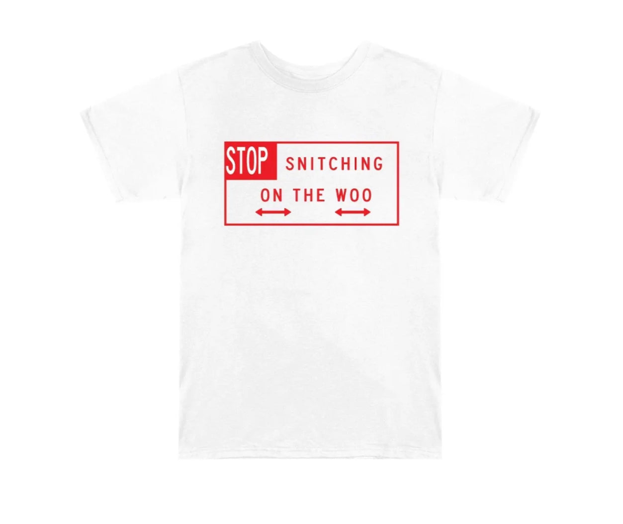 Pop Smoke x Vlone Stop Snitching Tee Red