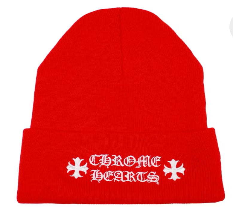 Chrome Hearts Beanie Red white *