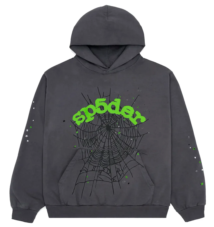 Sp5der Wait Web Sweatshirt Slate Grey