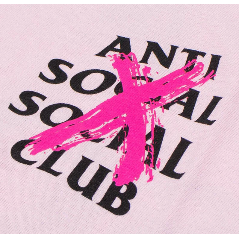 Anti Social Social Club Tee Cancelled Pink
