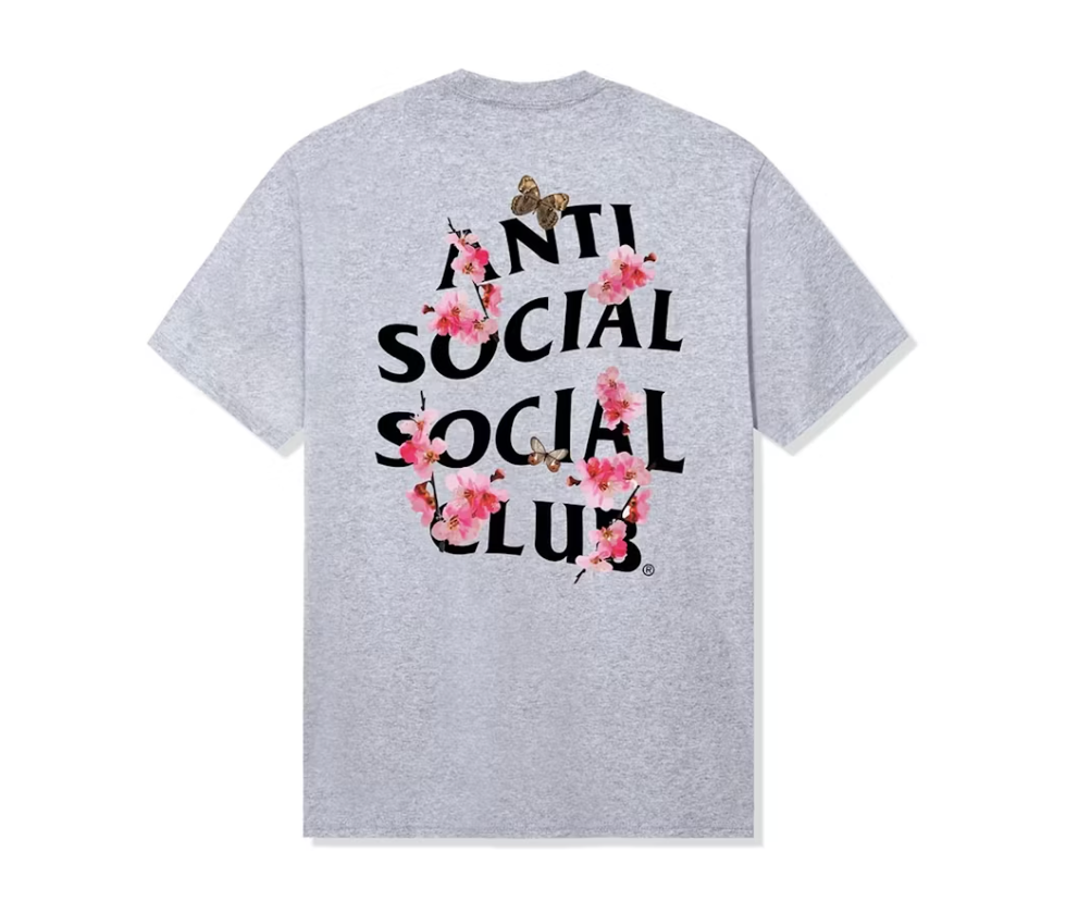 Anti Social Social Club Tee Cherry Blossom Grey