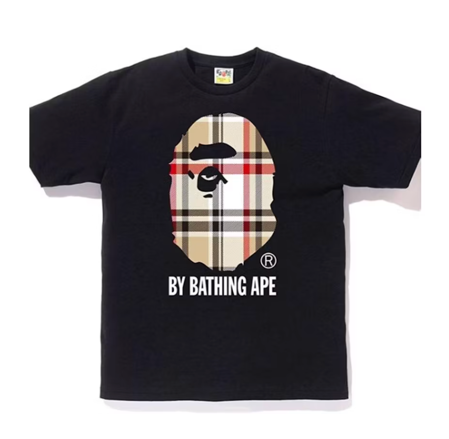 Bape Check by Bathing Tee Black