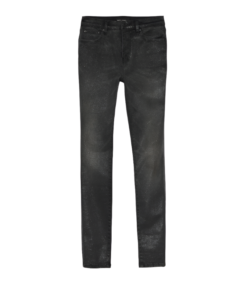 Purple Denim Black Galaxy Leather