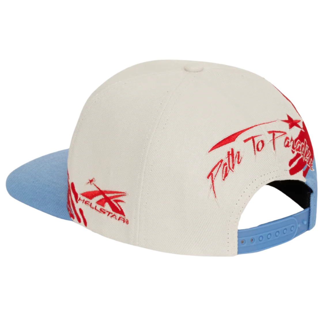 Hellstar Paintbrush Snapback Hat Red Blue