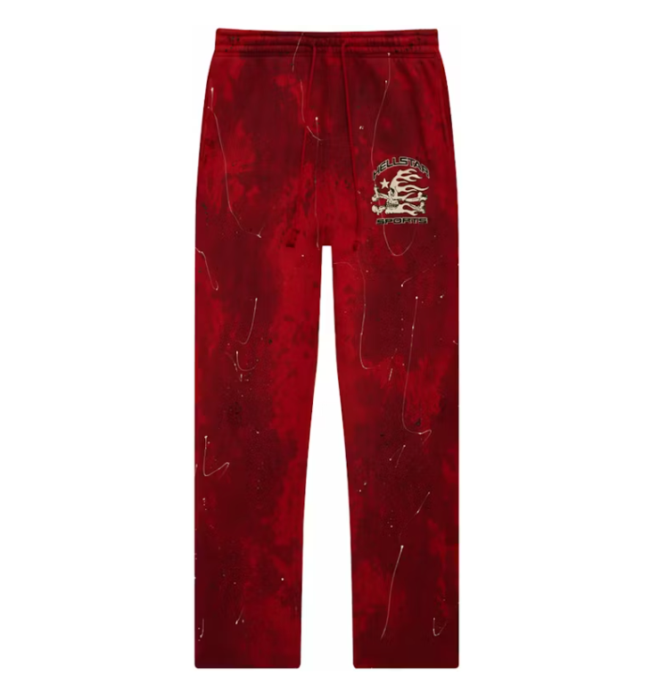 Hellstar Sports Tie-Dye Sweatpants Red