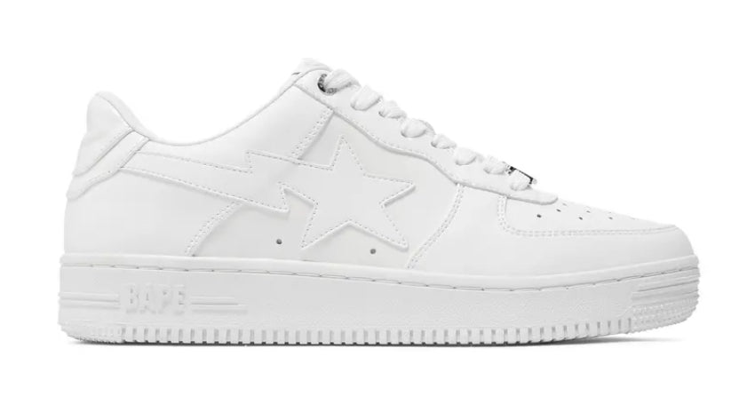 A Bathing Ape Bape Sta White Patent Leather
