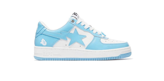A Bathing Ape Bape Sta Patent Blue White