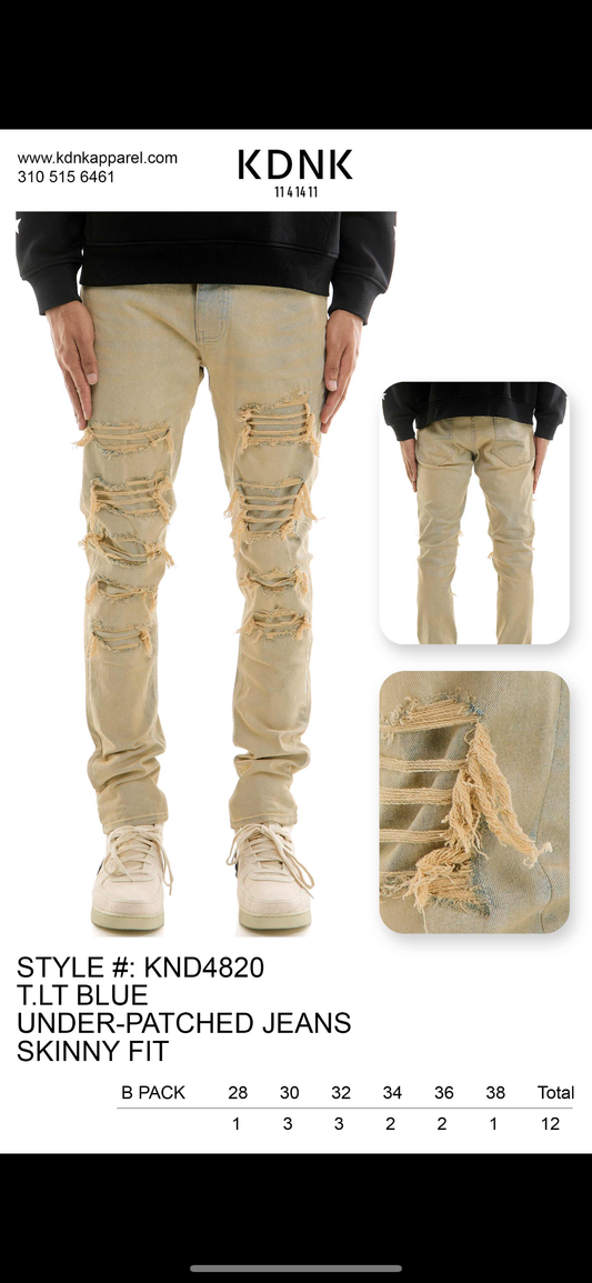 KDNK Under-Patched Jeans Skinny Fit