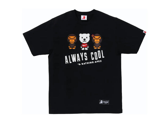 Bape x Coca-Cola Milo Tee Black