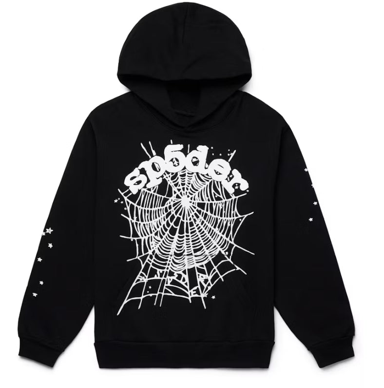 Sp5der OG Web Hoodie Black
