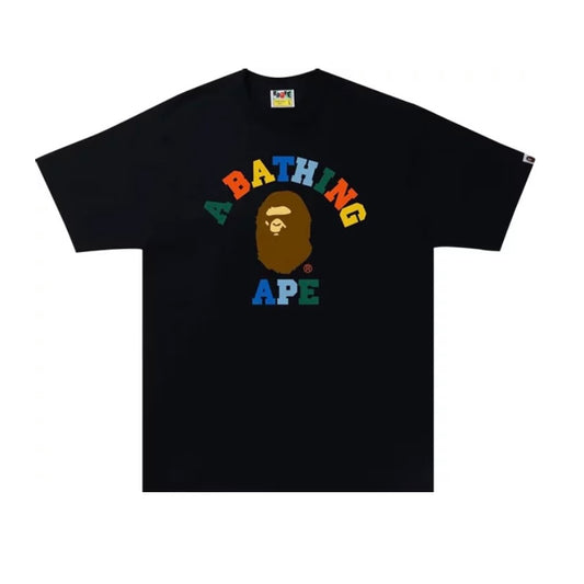 Bape Color Letters Tee Black