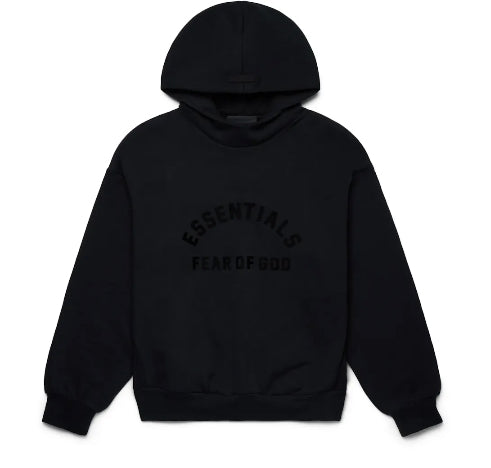Fear Of God Essentials Arch Logo Hoodie Jet Black