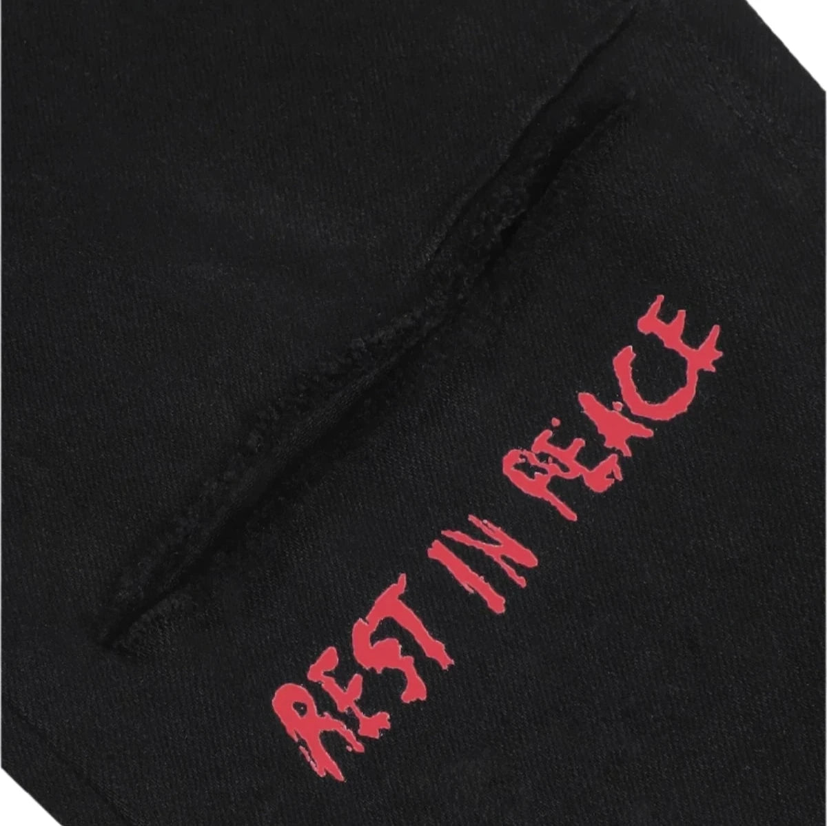 RTA Bryant Jeans Black Red RIP