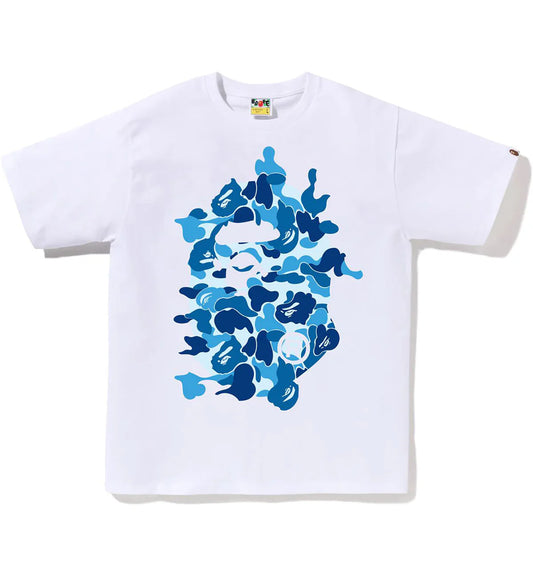 Bape Blue Camo Rebuilding Tee White