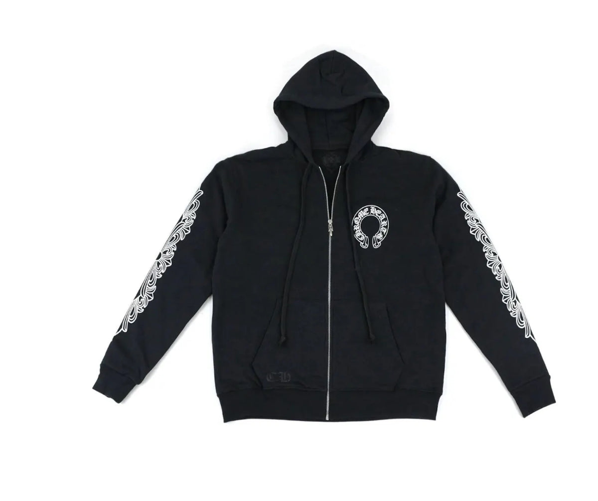 Chrome Hearts Zip Up Monochrome Black