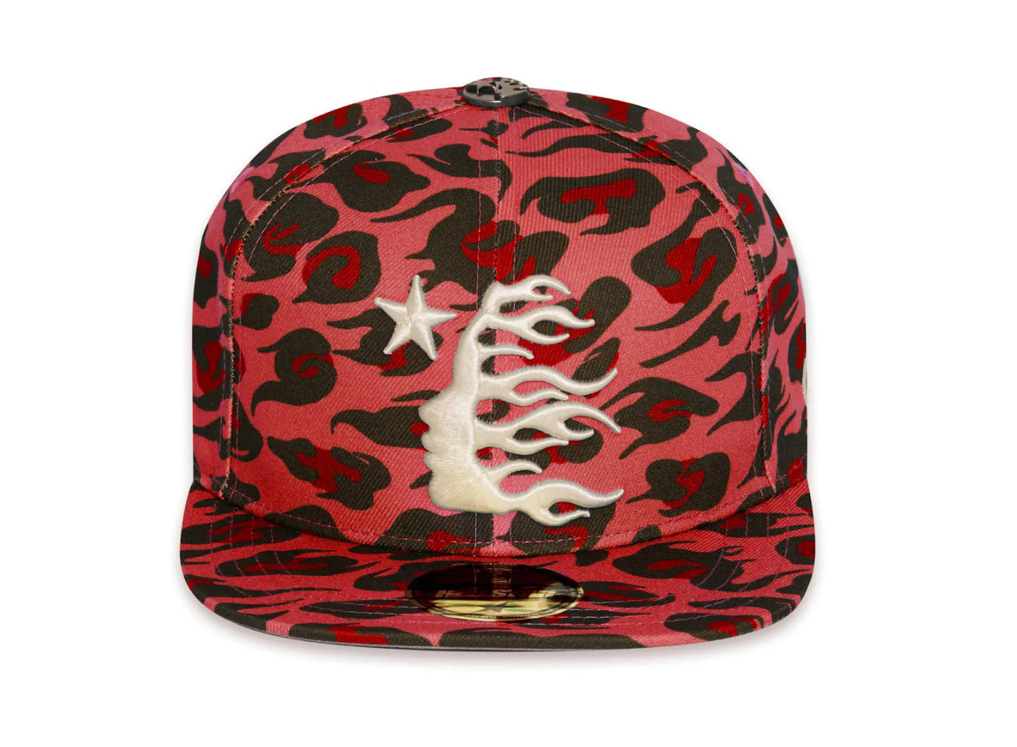 Hellstar Cheetah Print Fitted Hat (Red)