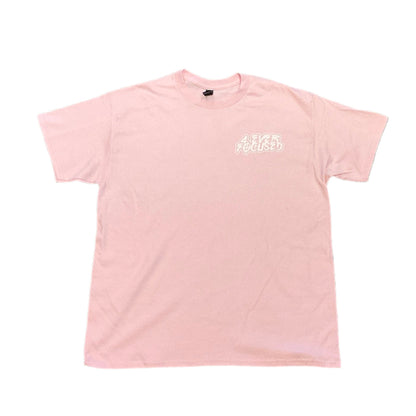 4EF Classic Logo Tee Pink White