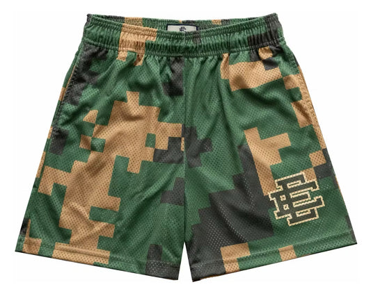 Eric Emanuel Digi-Camo Dark Green Mesh Shorts