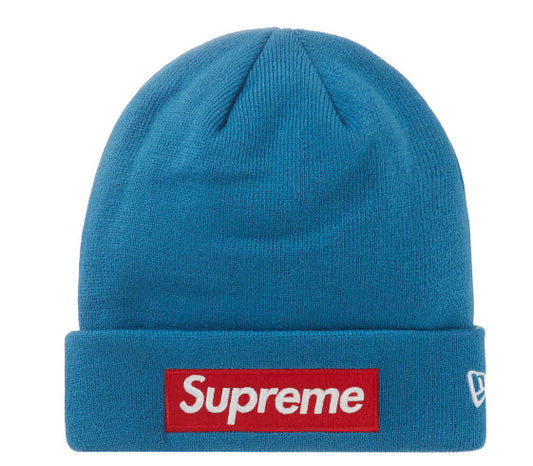 Supreme New Era Box Logo Beanie Blue