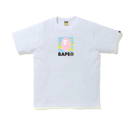 Bape Box Tee White/Pink/Blue