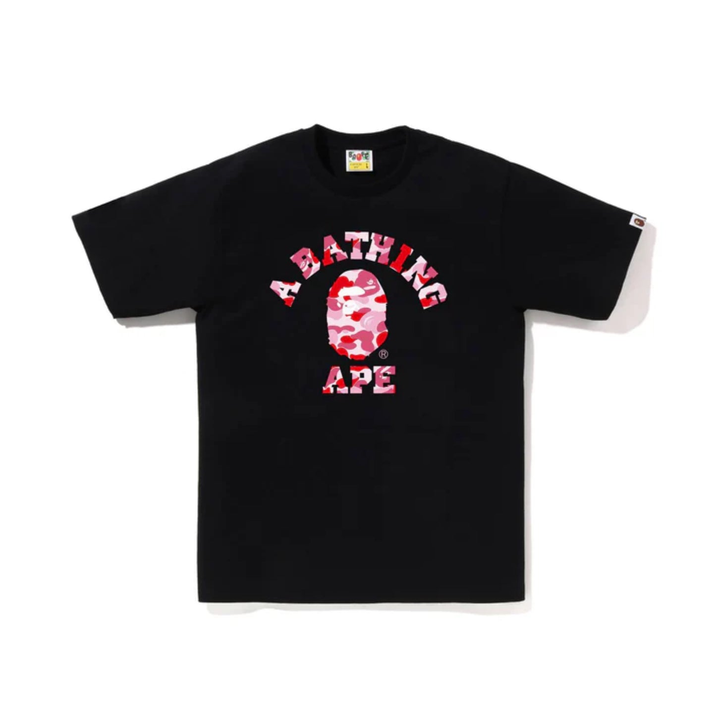 Bape Tee College Pink Camo