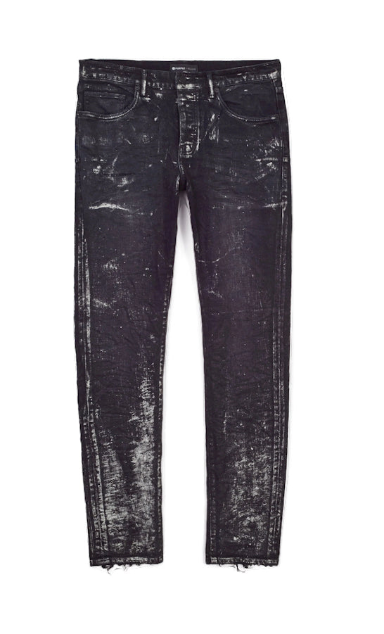 Purple Denim Black Wash Sliver Oil Coated