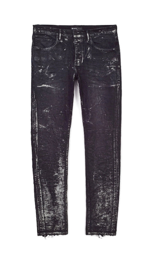 Purple Denim Black Wash Sliver Oil Coated