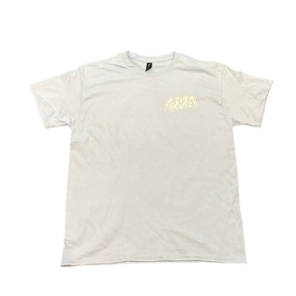 4EF Classic Logo Tee White Baby Blue