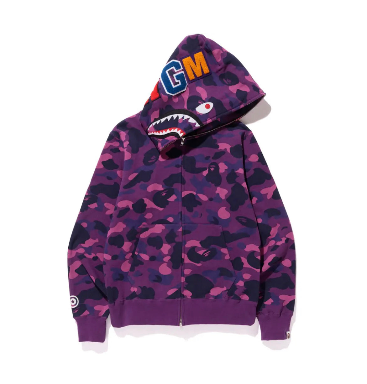 Bape Shark zip-up Purple