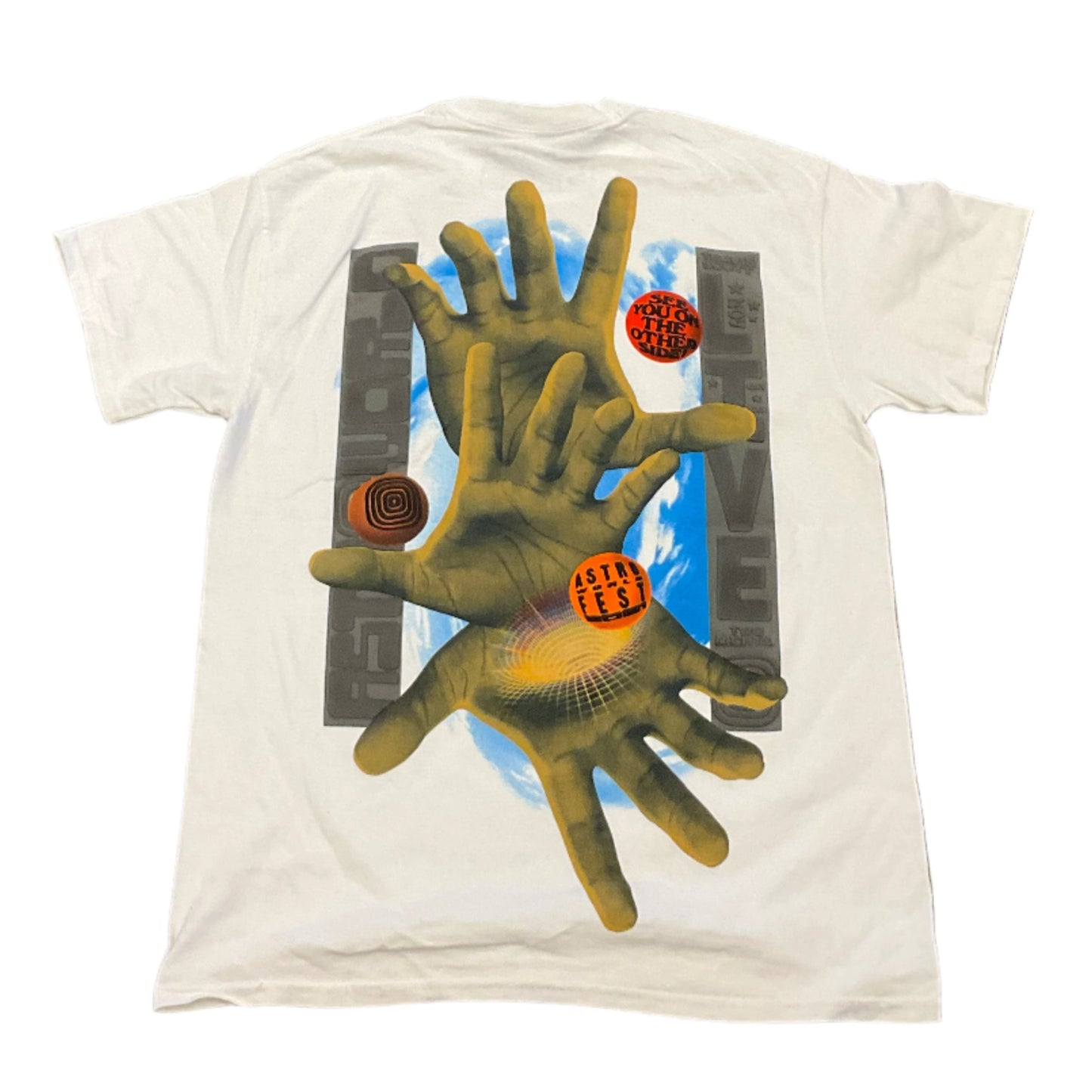 Travis Scott Three Hands Tee White