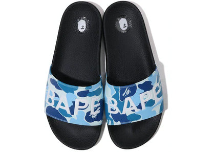 A Bathing Ape ABC Camo Slide Blue