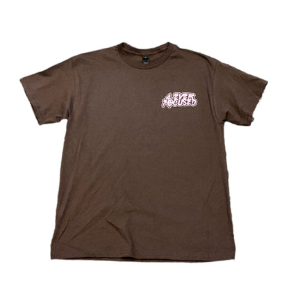 4EF Classic Logo Tee Brown Pink