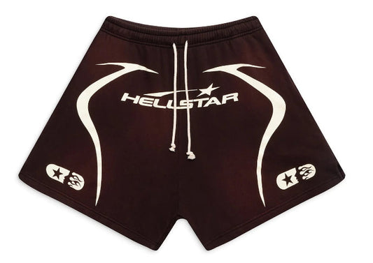 Hellstar Warm Up Shorts Brown