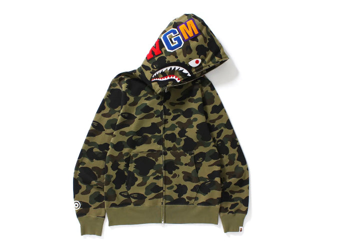 Bape 1st Camo Shark Full Zip Dark Green