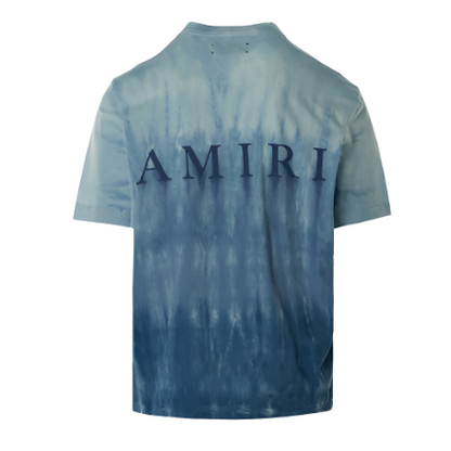 Amiri Blue Dip Dye T-Shirt AM Logo