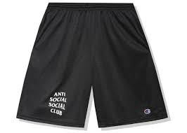 Anti Social Social Club Mesh Shorts Black