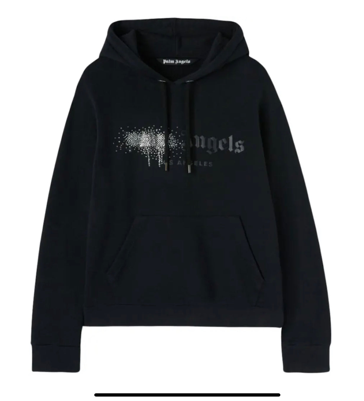 Palm Angels Hoodie Rhinestone Sprayed Hoodie