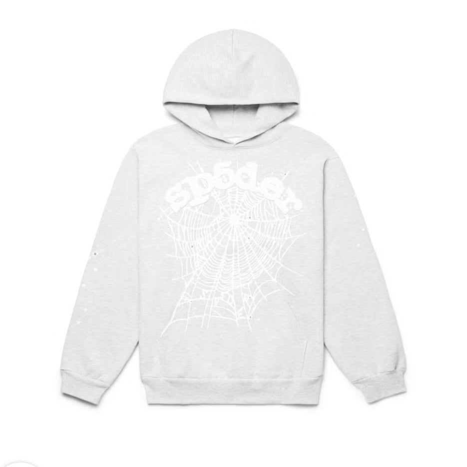 Sp5der OG Web Hoodie Heather Grey