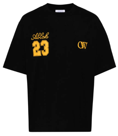 Off White 23 Skate Logo Print Tee - Black/White