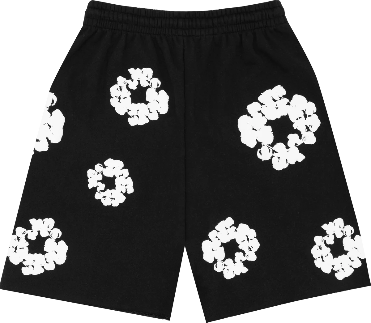 Denim Tear Cotton Wreath Shorts Black