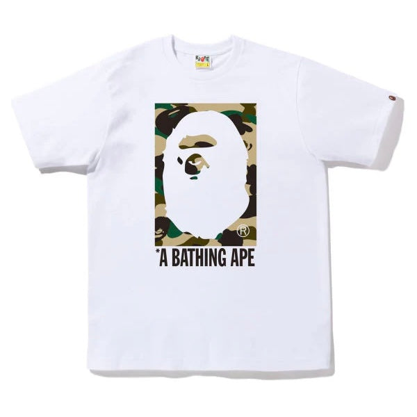 Bape Head Poster Camo Tee White