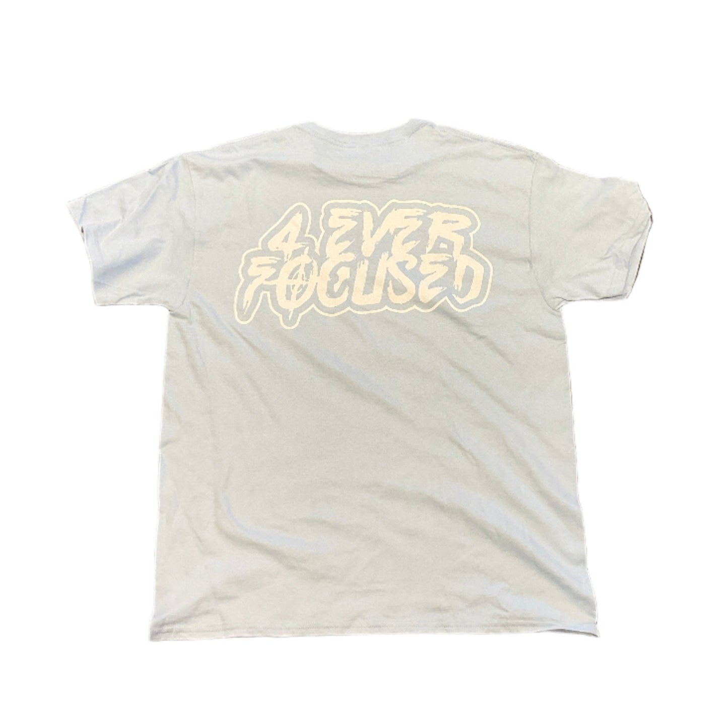 4EF Classic Logo Tee White Baby Blue